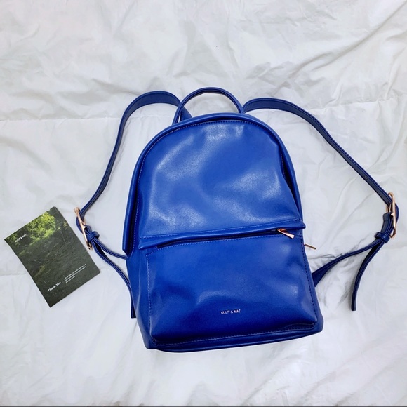 Matt & Nat Handbags - NWT Matt & Nat Blue Munich Backpack